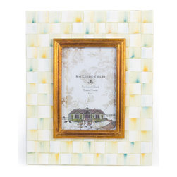 Parchment Check Enamel Frame - 4" x 6" | MacKenzie-Childs - Picture Frames