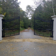 Driveway gate and fence