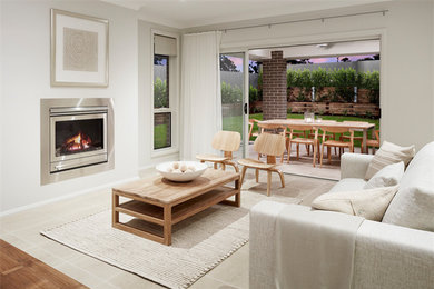 This is an example of a contemporary living room in Newcastle - Maitland.
