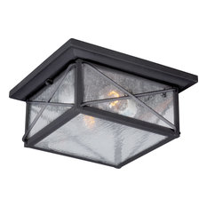 Wingate 2-Light Outdoor Flush, Textured Black Finish