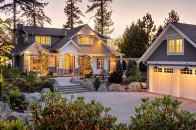 Inspiration for a transitional exterior home remodel in Vancouver