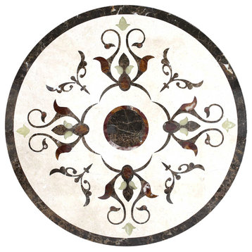 Fancy Polished Florence Medallion, 36" Round