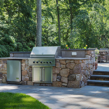 Cherry Hill Patio with Unique Fire Pit