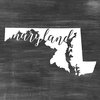 "Home State Typography, Maryland" Sherpa Blanket 60"x50"