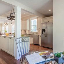Support columns and beams in kitchen