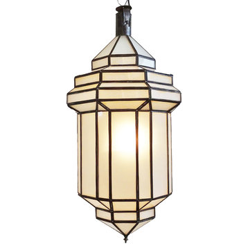 Frosted Glass Prism Lantern Large