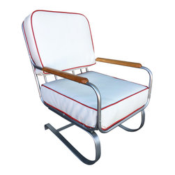 Chrome Art Deco Springer Rocking Chair - Rocking Chairs