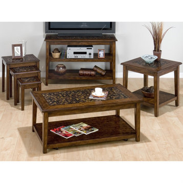 Baroque, Square End Table, 24"Wx24"Dx24"H, Baroque Brown Finish Set of 2