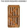 TMS K Series Barn Door With Sliding Hardware Kit, Walnut, 38"x84"