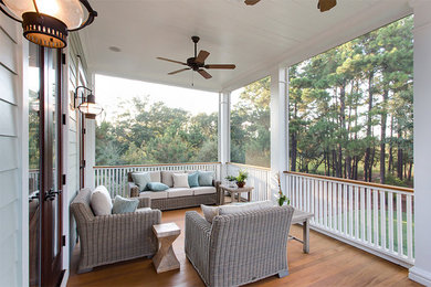 This is an example of a traditional porch design in Charleston.