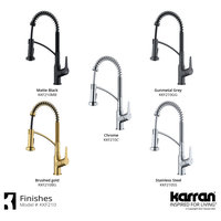 Karran Single-Handle Pull-Down Sprayer Kitchen Faucet, Gunmetal Grey