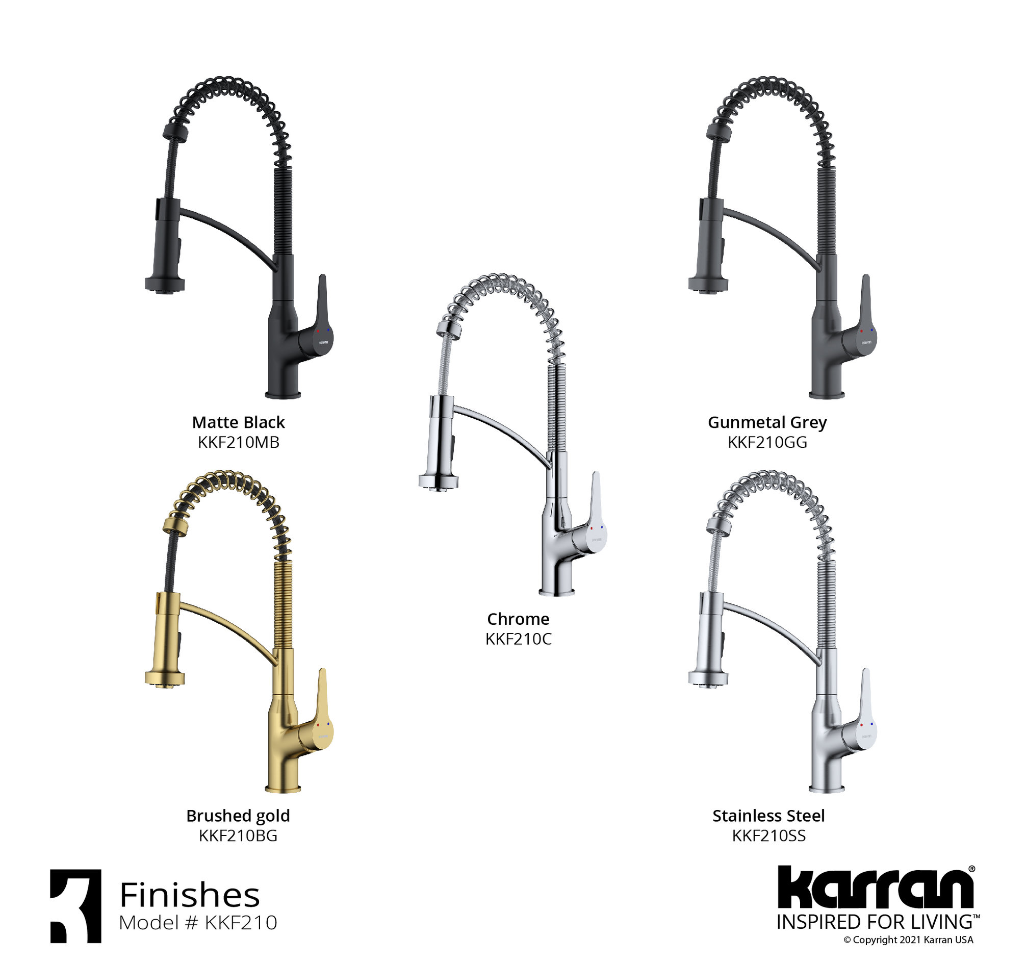 Karran Single-Handle Pull-Down Sprayer Kitchen Faucet, Gunmetal Grey