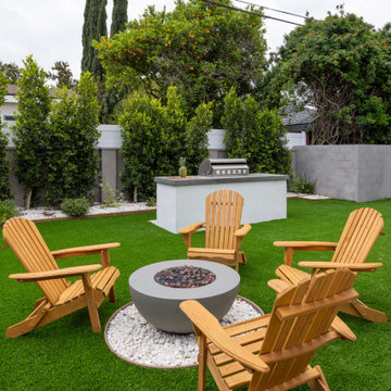 Luscious Backyard with Fire Pit