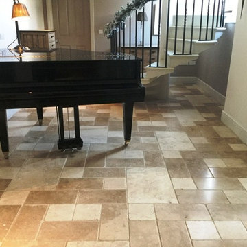 Travertine Tiled Floor Maintenance Visit in Orlingbury