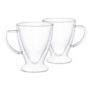 Declan Irish Double Wall Espresso Glasses - 5 oz - Set of 2, 5 oz