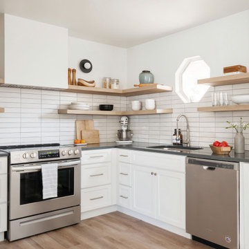 Post Modern Kitchen w/ Open Shelving
