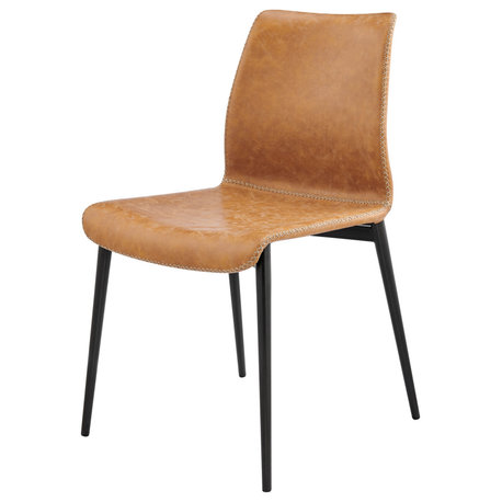 Jayden PU Dining Side Chair, Set of 2, Vintage Cedar