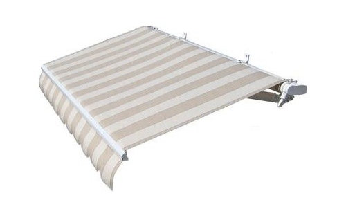 I Want To Attach Awning Outside House Wall Cover Patio How Retractable Patio Awning Beige Stripes More Info