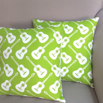 Roomcraft "Guitar Designs" Decorative Throw Pillows and Covers