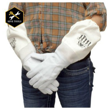 Harvest Lane Honey CLOTHGXL-103 Goat Skin Beekeeping Gloves w/Ventilation, XL