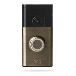 RING Video Doorbell &ndash; Antique Brass (Installation Included) - Home Electronics