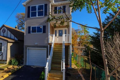 Example of a beach style exterior home design in New York
