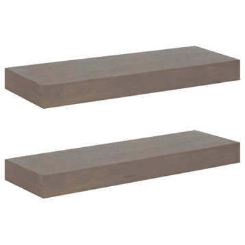 Havlock Wood Shelf Set, Gray 2 Piece 24 inch