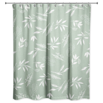 Botanical Branches 4 71x74 Shower Curtain