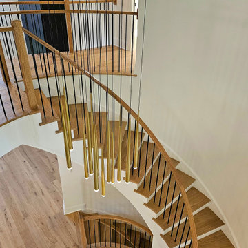 Project #110 | Beautiful Curved Staircase with Circular Balcony