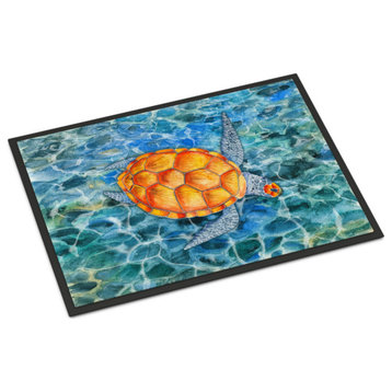 "Caroline'S Treasures Sea Turtle Doormat 18 Hx27 W" Multicolor
