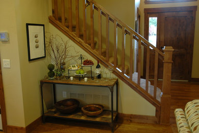Example of an eclectic staircase design in Other