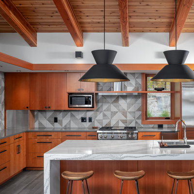 Rustic Kitchen by Lundin Architects LLC