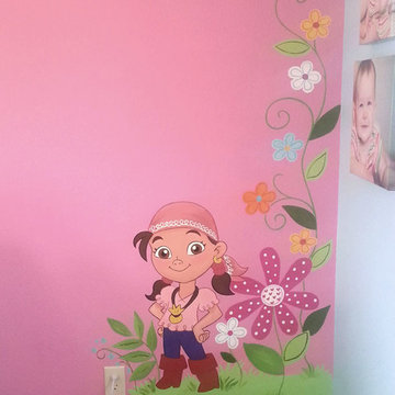 Girls room murals