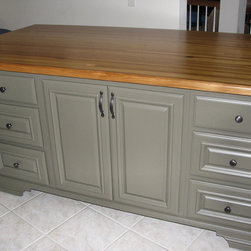Pecan Mobile Island Top with Drop Leaf - Products