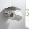 Deco Toilet Paper Holder With Shelf, Brushed Nickel