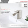 STYLISH Single Hole Bathroom Faucet, Brushed Nickel