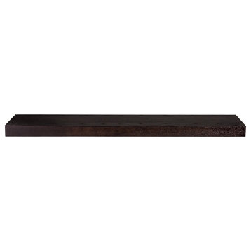 43" Dark Espresso Brown Wooden Floating Shelf