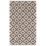 Jaipur Living - Jaipur Living Croix Handmade Geometric Black/White Area Rug, 8'10"x11'9" - A modern twist on traditional flatweave style, this sleek layer showcases a black trellis design on a natural undyed wool backdrop. The geometric shapes lend a fresh update to this eye-catching accent.