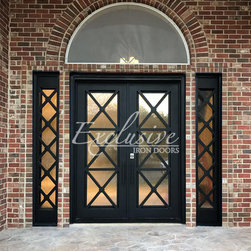 Camille double square with sidelights - Front Doors