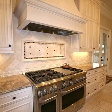 Cherry Island and Maple Wall Cabinetry Provide Perfect Contrast