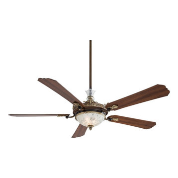 Minka-Aire Cristafano 68" LED Ceiling Fan Belcaro Walnut