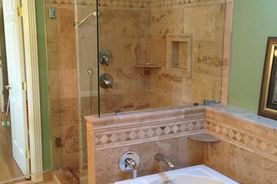 Inspiration for a contemporary bathroom remodel in Chicago