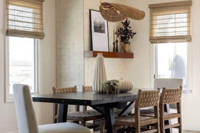 Inspiration for a transitional dining room remodel in Los Angeles