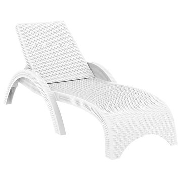 Compamia Miami Outdoor Chaise Lounges, Set of 2, White
