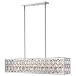 Z-lite - Z-Lite 6010-42CH Seven Light Chandelier Dealey Chrome - Add style to a modern, chic kitchen or dining room with this crystal hanging ceiling light. The shade features cut out geometric shapes in a bright chrome finish.