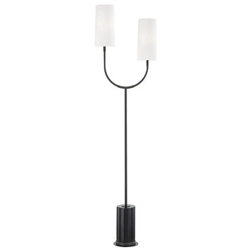 Two Light Floor Lamp in Contemporary Style - 17.5 Inches Wide by 67 Inches