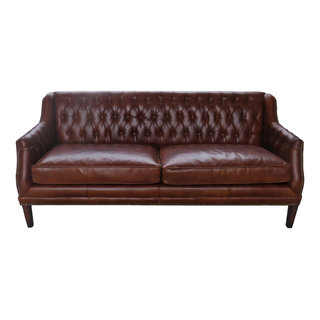 Matthew Izzo Home Chatsworth Rustic Leather Sofa - Contemporary - Sofas -  by Matthew Izzo | Houzz