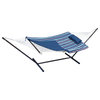 12' Cotton Rope Hammock, Stand, Pad and Pillow Combination