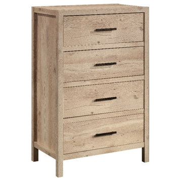 Sauder Pacific View 4-Drawer Engineered Wood Chest in Prime Oak