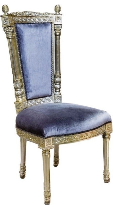 Silver Velvet Chair